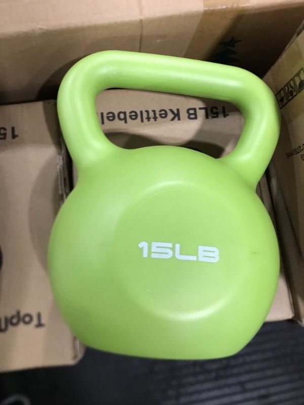 Photo 2 of 15lb, Vinyl Coated Cast Iron Kettlebell