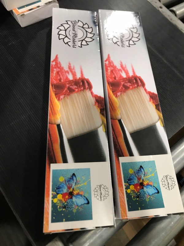 Photo 1 of (2 PACK) Blend Makers Paint by Numbers for Adults -  16”x20” Blue Butterfly Picture- Includes Canvas, Brushes & Acrylic Paints