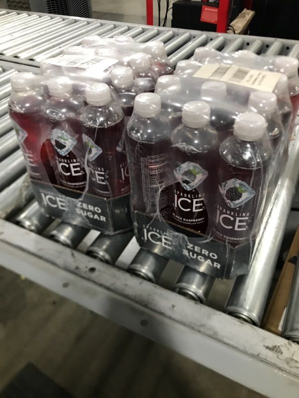 Photo 1 of (2 PACK) Sparkling ICE, Black Raspberry Sparkling Water, Zero Sugar Flavored Water, with Vitamins and Antioxidants, Low Calorie Beverage, 17 fl oz Bottles (Pack of 12)

