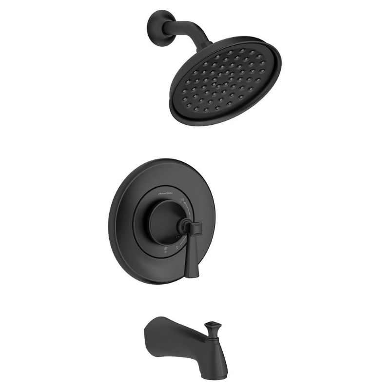 Photo 1 of American Standard Rumson Single-Handle 1-Spray Tub and Shower Faucet with 1.8 GPM in Matte Black (Valve Included)
