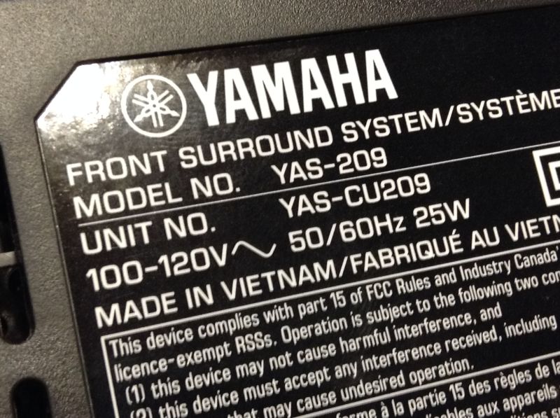 Photo 4 of Yamaha YAS-209 Sound Bar 