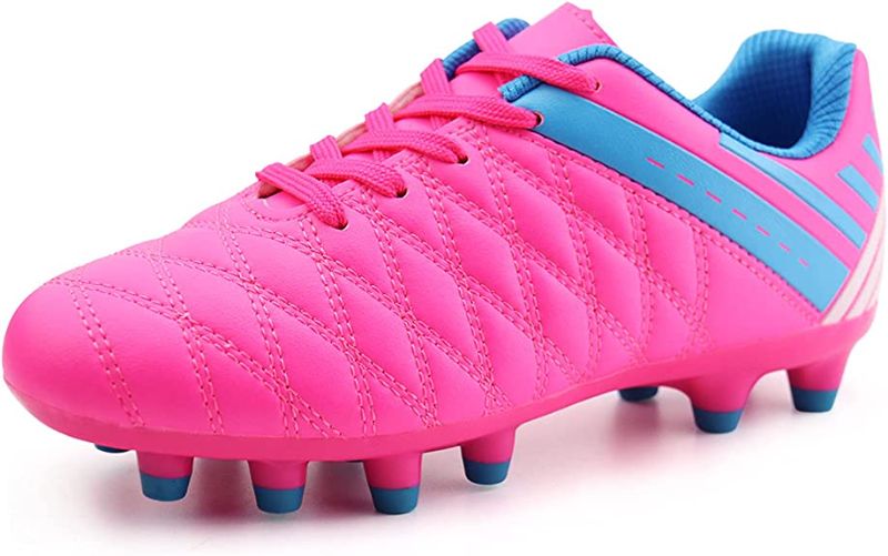 Photo 1 of brooman Kids Athletic Soccer Cleats Boys Girls Outdoor Firm Ground Football Shoes sized 3.5
