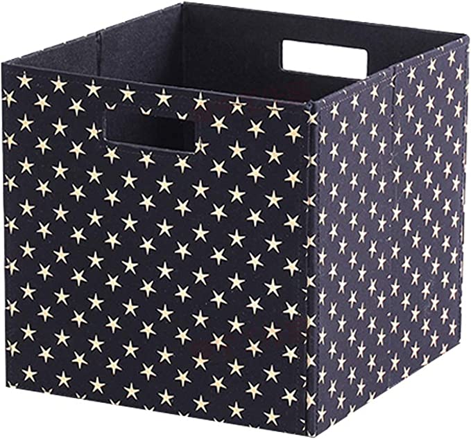 Photo 1 of 3 of the childishness ndup Foldable Storage Bins 12x12 Fabric Storage Cubes with Handles, Collapsible Organizer Baskets, Nursery Closet Organizers (Black)
