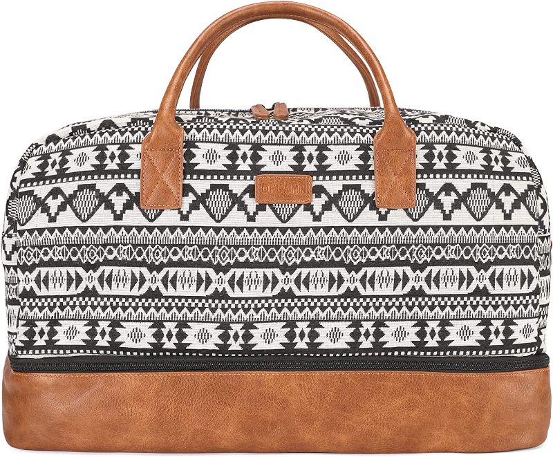 Photo 1 of Oflamn Boho Weekender Bag for Women Carry On Luggage Bohemian Style Duffle Bag Overnight Bags 
