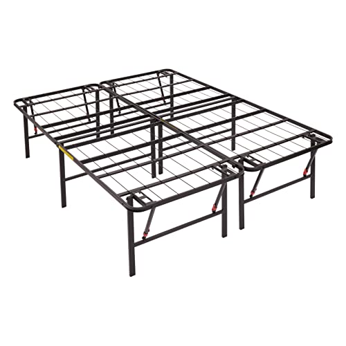 Photo 1 of Amazon Basics Foldable, 18" Black Metal Platform Bed Frame with Tool-Free Assembly, No Box Spring Needed - Full
