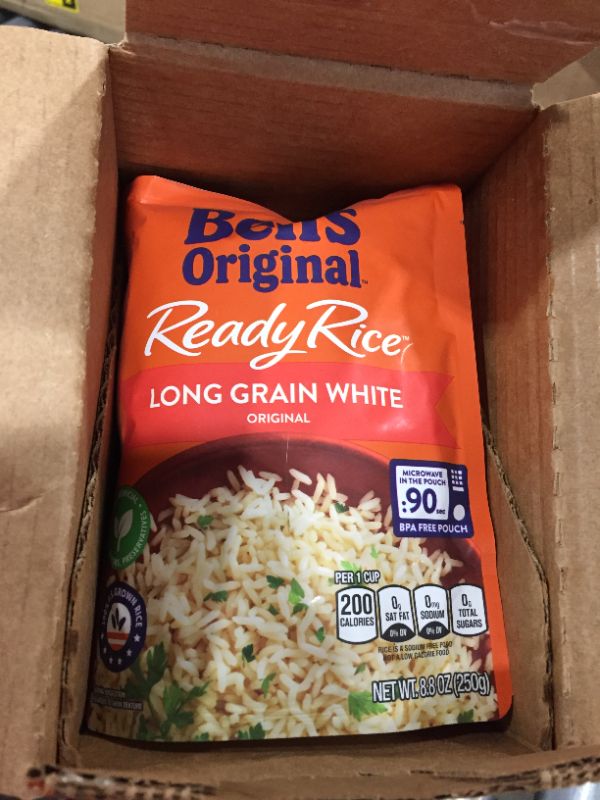 Photo 2 of Ben's Original 423443 Ready Rice Original Long Grain White 12 pouches 
