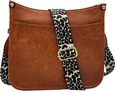 Photo 1 of HAIBOLAN Women's Leopard Guitar Strap Crossbody Purse Shoulder Bucket Cross-body Purse
