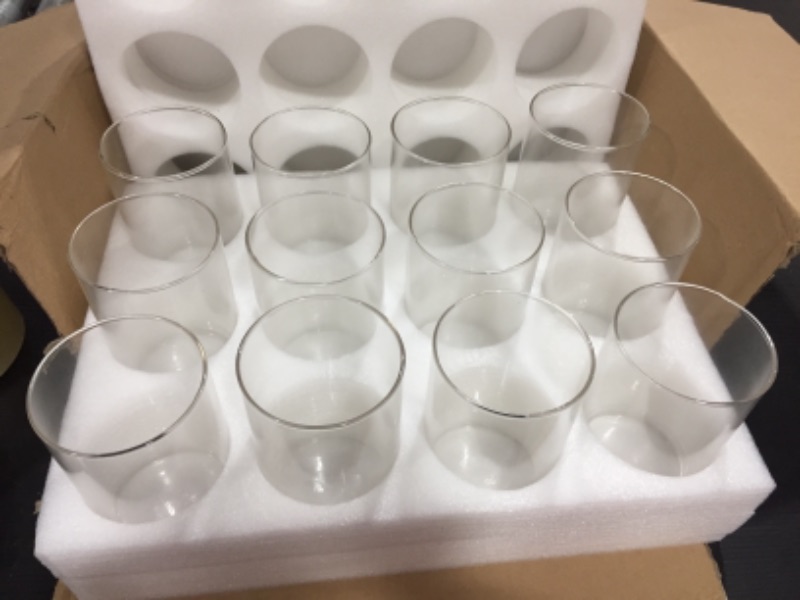 Photo 2 of 12 Pack Clear Glass Cylinder Vases, Table Flowers Vase,for Wedding Decorations and Formal Dinners (6 Inch)
