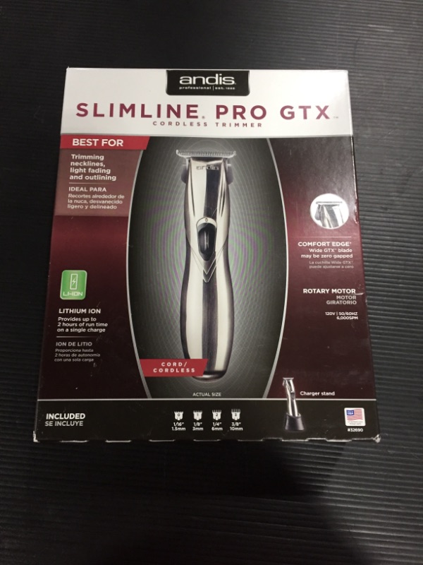 Photo 2 of Andis Slimline Pro GTX Lithium Powered Cordless Trimmer
