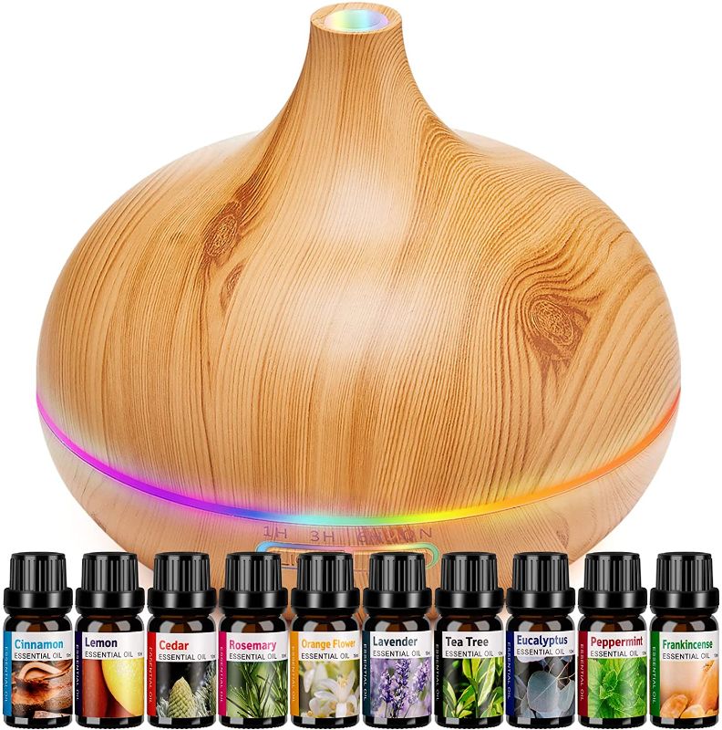 Photo 1 of Aroma Diffuser for Essential Oil Large Room Diffusers Set with 10 Essential Oils,Ultrasonic