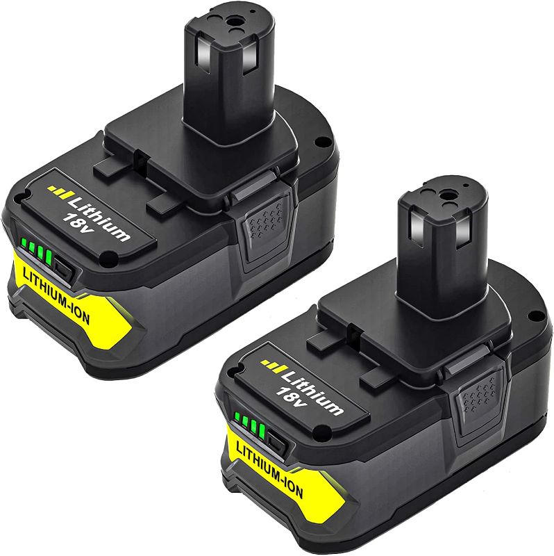 Photo 1 of 2-Pack 18 Volt P108 Battery Compatible with Ryobi ONE+ 18V Lithium-Ion 6.0 Ah Battery P109 P107 P105 P104 P103 P102 P190 with LED Indicator
