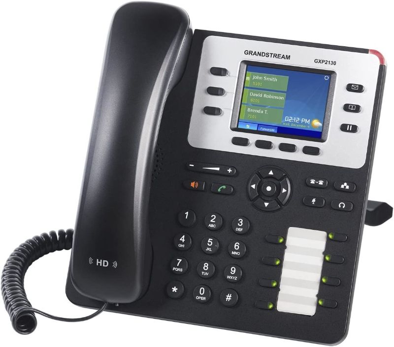 Photo 1 of Grandstream Enterprise IP Telephone GXP2130 (2.8" LCD, POE, Power Supply Included) , Black