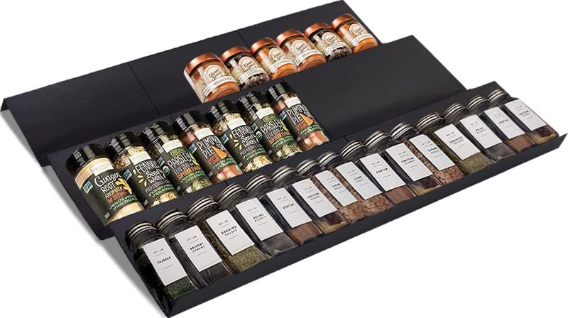 Photo 1 of Artibear Expandable Spice Rack Drawer Organizer for 8" to 24" Kitchen Cabinets Drawer Tray, Set of 9
