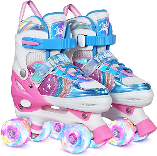 Photo 1 of Truwheelz Rainbow Roller Skates for Girls Ages | Adjustable Light up Roller Skates for Kids
SIZE SMALL 