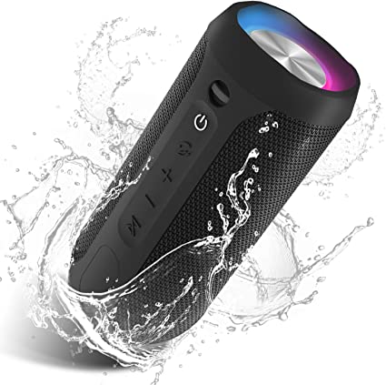 Photo 1 of EDUPLINK Portable Bluetooth Speaker Waterproof IPX7 Wireless Speaker with 20W Louder Speakers Switch Between Bluetooth Pairing and Aux-in Mode by Phone Button Black
