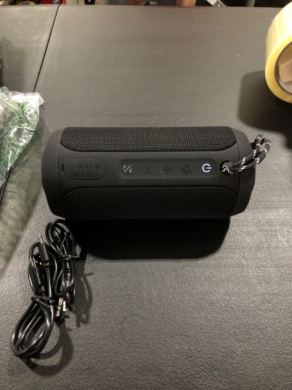 Photo 1 of EDUPLINK Portable Bluetooth Speaker Waterproof IPX7 Wireless Speaker with 20W Louder Speakers Switch Between Bluetooth Pairing and Aux-in Mode by Phone Button Black
