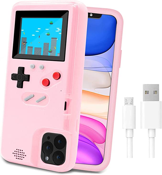 Photo 1 of Game Console Case for iPhone,LucBuy Retro Protective Cover Self-Powered Case with 36 Small Game,Full Color Display,Shockproof Video Game Case for iPhone 11
