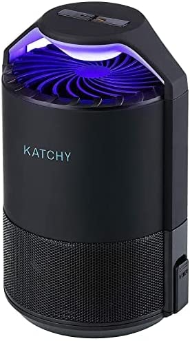 Photo 1 of Katchy Indoor Insect Trap - Catcher & Killer for Mosquito, Gnat, Moth, Fruit Flies - Non-Zapper Traps for Buzz-Free Home - Catch Flying Insect Indoors with Suction, Bug Light & Sticky Glue (Black)
