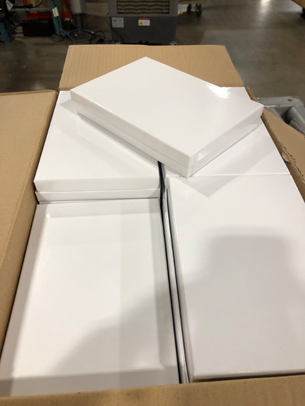 Photo 1 of 8x5.5x1.25 Cotton Filled Jewelry Gift Boxes, Kraft Cardboard Jewelry Boxes, Jewelry Gift Box for Necklace, Earring, Bracelet, Accessories, Bulk Jewelry Box for Small Business & Boutique, White 20 Pcs

