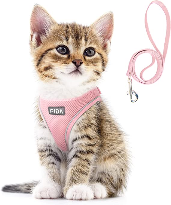 Photo 1 of Fida Comfy Dog Harness with Leash, Cat Vest Harness Escape Proof, Breathable Lightweight Soft Mesh, Adjustable Reflective Step-in Harness for Extra-Small/Small and Medium Pet Walking
XXXS 