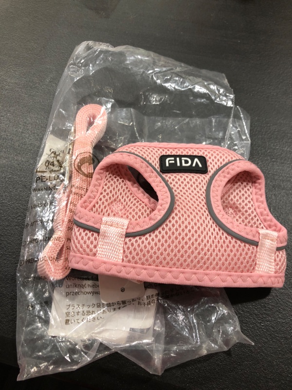 Photo 2 of Fida Comfy Dog Harness with Leash, Cat Vest Harness Escape Proof, Breathable Lightweight Soft Mesh, Adjustable Reflective Step-in Harness for Extra-Small/Small and Medium Pet Walking
XXXS 