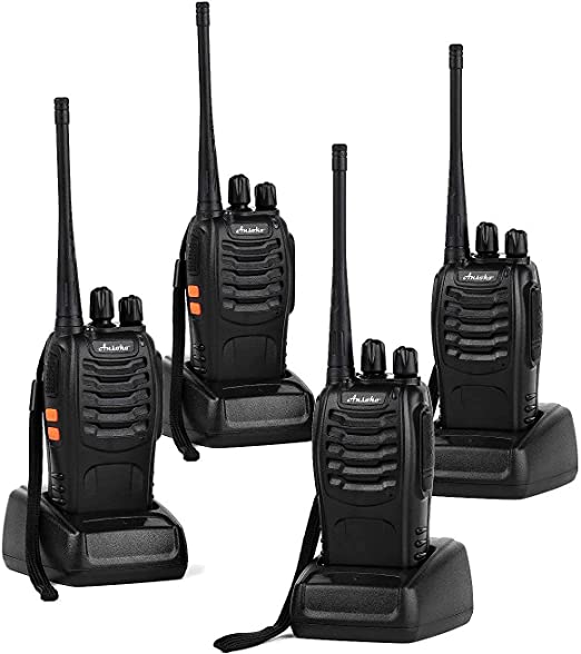 Photo 1 of Ansoko Long Range Walkie Talkies Rechargeable Two Way Radios 16-Channel UHF 2-Way Radio for Adults (Pack of 4)
