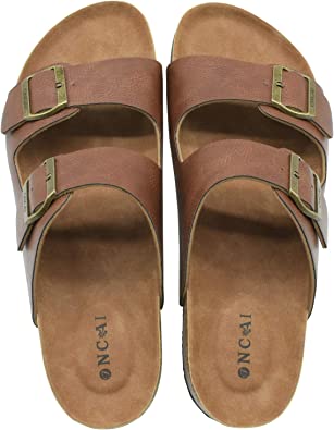 Photo 1 of ONCAI Mens Sandals,Arizona Beach Slides Cork Footbed Slippers with Adjustable Buckle Straps 
SIZE 12 