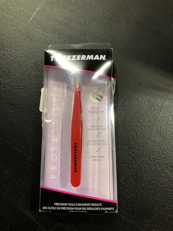 Photo 2 of Tweezerman Point Tweezer - Signature Red Model No. 1241-RR
