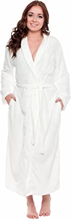 Photo 1 of Silver Lilly Womens Robe - Plush Fleece Bathrobe - Full Length with Shawl Collar (XX-Large)