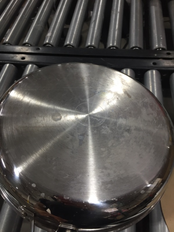 Photo 4 of AVACRAFT 18/10 12 Inch Stainless Steel Frying Pan with Lid, Side Spouts, Induction Pan, Versatile Stainless Steel Skillet, Fry Pan in our Pots and Pans, Cooking Pan (Tri-Ply Stainless Steel, 12 Inch)
