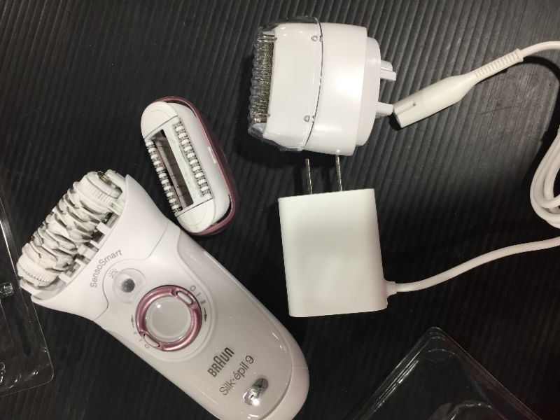 Photo 2 of Braun Epilator Silk-épil 9 9-880, Facial Hair Removal for Women, Wet & Dry, Facial Cleansing Brush, Women Shaver & Trimmer, Cordless, Rechargeable, 
