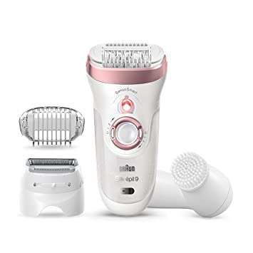 Photo 1 of Braun Epilator Silk-épil 9 9-880, Facial Hair Removal for Women, Wet & Dry, Facial Cleansing Brush, Women Shaver & Trimmer, Cordless, Rechargeable, 
