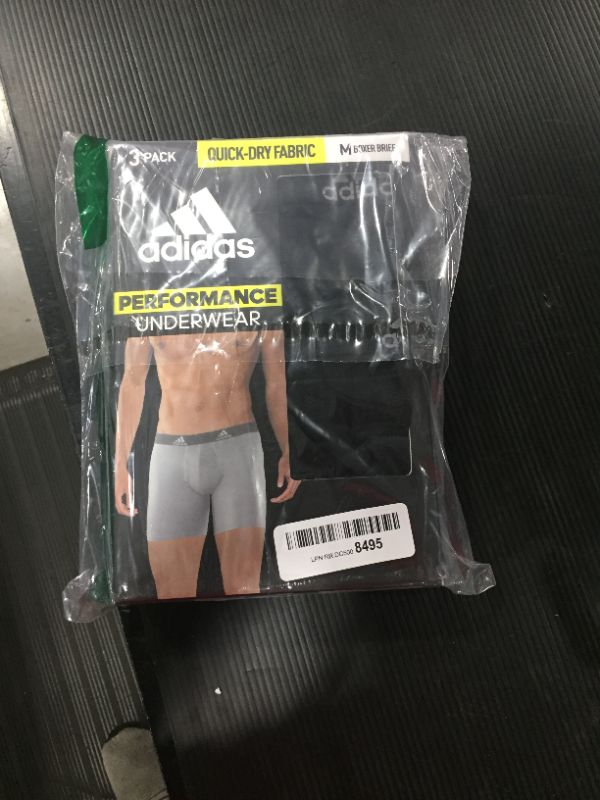 Photo 2 of Adidas Men's Performance Boxer Briefs 3-Pack Black/Black Black/Black Black, Medium - Men's Athletic Performance Bottoms at Academy Sports
