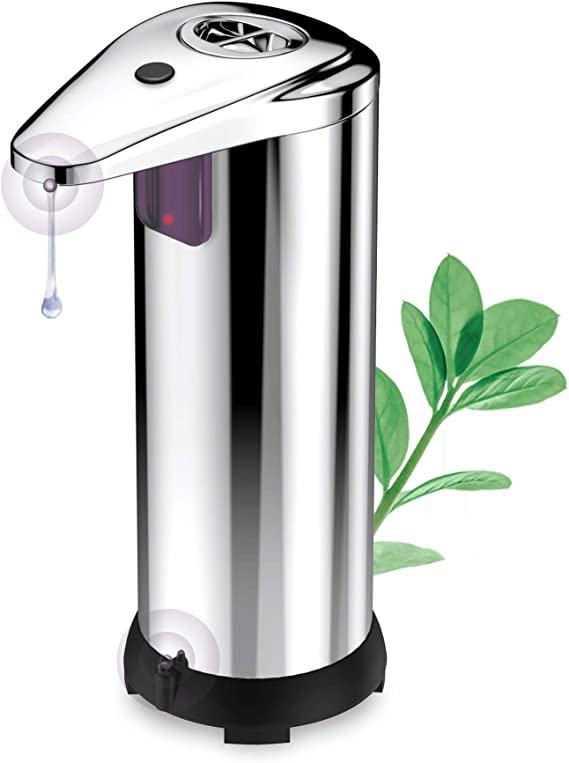 Photo 1 of Automatic Soap Dispenser/ Touchless Adjustable Hand Sanitizer Dispenser for Liquid,Upgraded Waterproof Base,2 Smart Sensors,Stainless Steel,for Bathroom,Kitchen,School,Hotel, Silver
