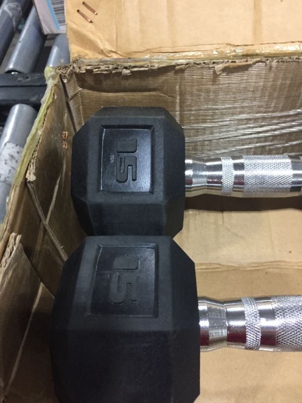 Photo 3 of Balancefrom Rubber Encased Hex Dumbbell in Pairs
