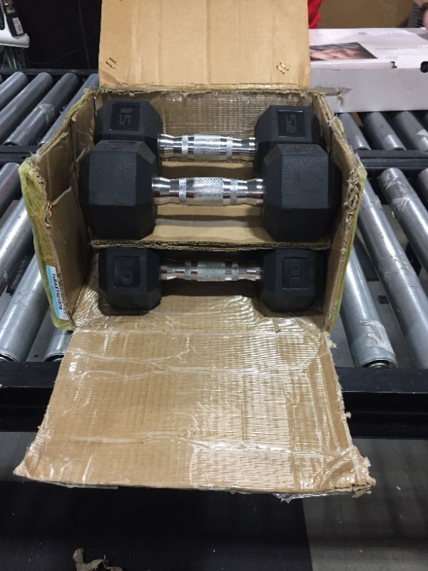 Photo 1 of Balancefrom Rubber Encased Hex Dumbbell in Pairs

