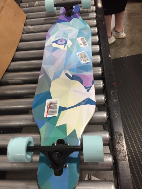 Photo 2 of BOCIN 41 inch Freeride Longboard Drop Through Skateboard 8 Ply Canadian Maple Complete Cruiser for Cruising, Carving, Free-Style and Downhill
