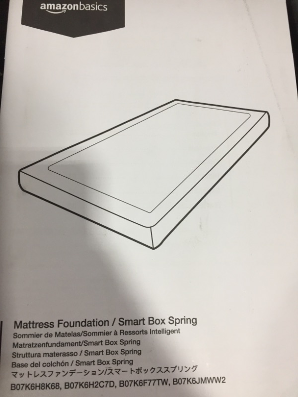 Photo 3 of Basics Mattress Foundation / Smart Box Spring for Twin Size Bed, Tool-Free Easy Assembly - 5-Inch, Twin
