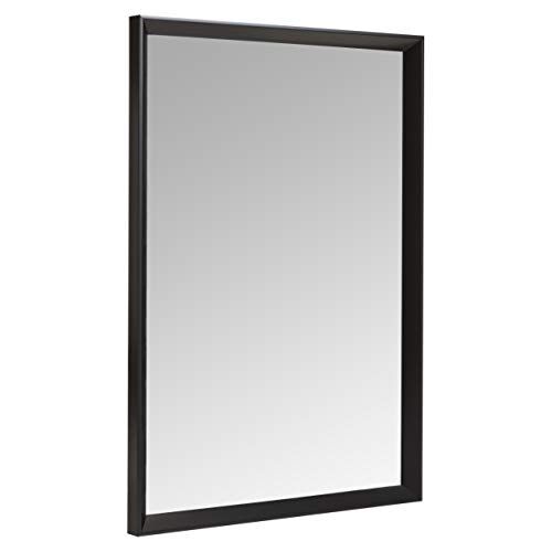 Photo 1 of Amazon Basics Rectangular Wall Mirror 20" X 28", Peaked Trim, Black
