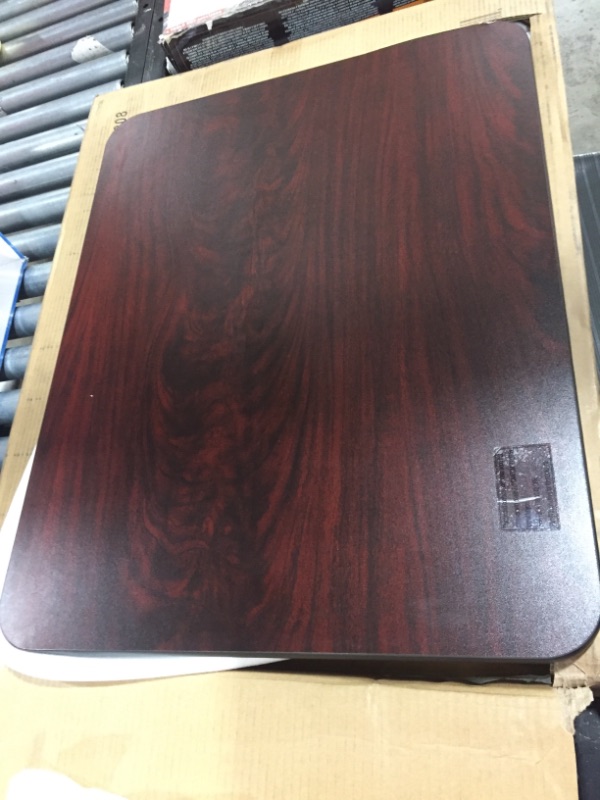 Photo 2 of 24'' X 30'' Rectangular Table Top with Black or Mahogany Reversible Laminate Top - Flash Furniture XU-MBT-2430-GG
