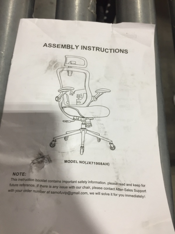 Photo 4 of 2022 Home Office Desk Chairs with Rubber Casters & 5-Year Warranty, Ergonomic Office Chair with 90°-135° Adjustable Backrest, Computer Desk Chair with 2D Adjustable Headrest and Textilene Mesh, Black
