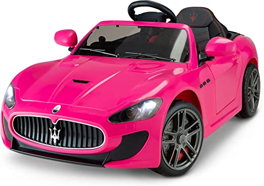 Photo 1 of Kid Trax Electric Kids Luxury Maserati Convertible Car Ride-On Toy, 6 Volt Battery, Remote Control, Ages 3-5 Years, Pink
