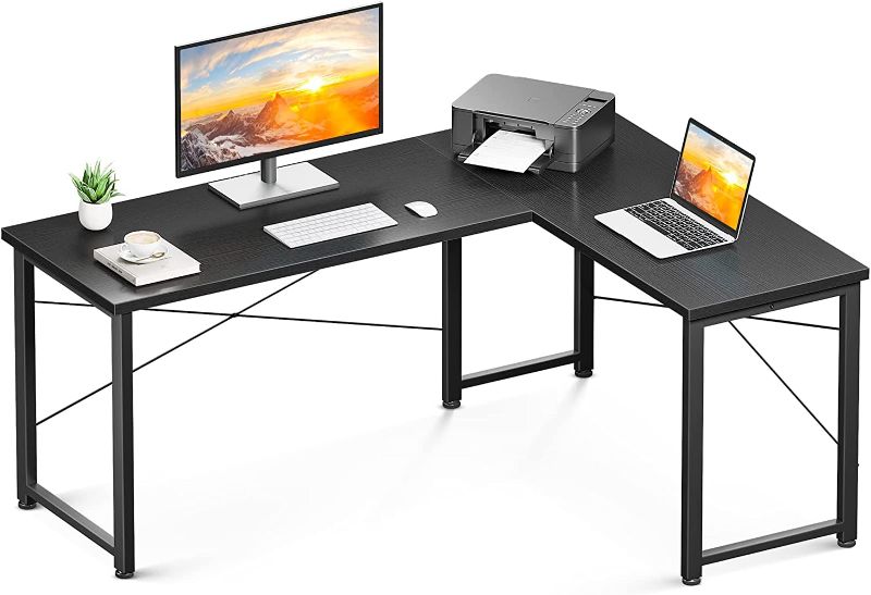 Photo 1 of Coleshome 61" L Shaped Desk Computer Desk, L Desk Computer Corner Desk for Home Office Gaming Writing Workstation, Space-Saving, Easy to Assemble
