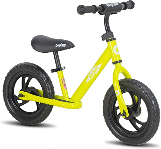 Photo 1 of JOYSTAR 12/14 Inch Kids Balance Bike for 2 3 4 5 6 Years Old Boys Girls, Lightweight Toddler Balance Bikes with Footrest and Handlebar Pads
