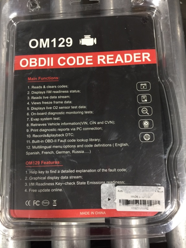 Photo 3 of AUTOPHIX OM129 Code Reader, Upgraded Graphing Battery Test, Check Engine Code Reader With Full OBD2 Function, Enhanced Code Definition Car Diagnostic Tool for All OBDII Car After 1996[Upgrade Version]
