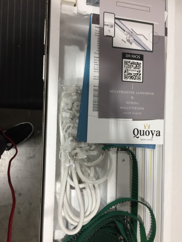 Photo 5 of Quoya Smart Curtains System, Electric Curtain Track with Automated Rail?Motorized and Adjustable Tracks/Rod/Pole (up to 5 metres / 196 inches)? WiFi Motor Compatible with Alexa