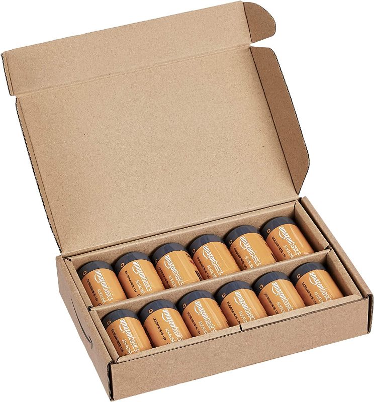 Photo 1 of Amazon Basics 12 Pack D Cell All-Purpose Alkaline Batteries, Easy to Open Value Pack
