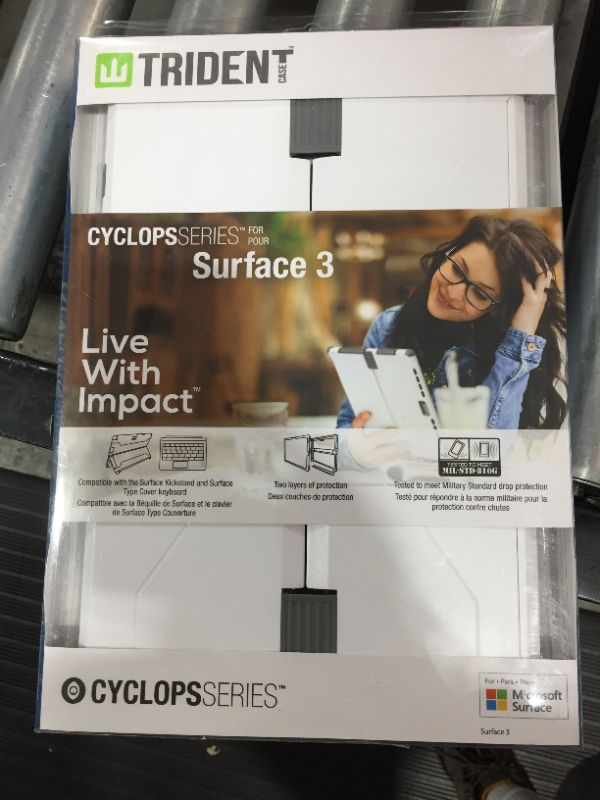 Photo 2 of Trident Cyclops Series Case for Microsoft Surface 3 - Retail Packaging - White
