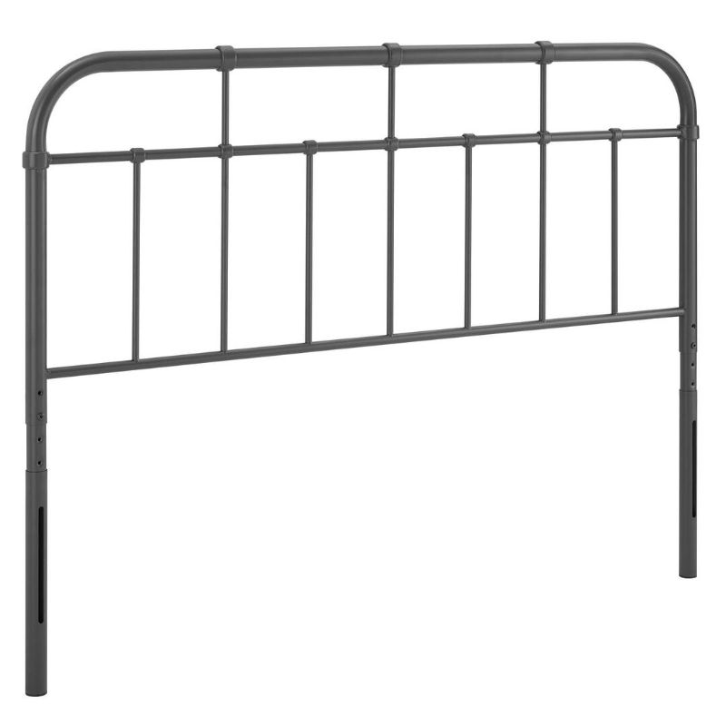 Photo 1 of "PARTS" Alessia Collection MOD-6161-GRY Full Metal Headboard in Gray Color, 54"wx26"h