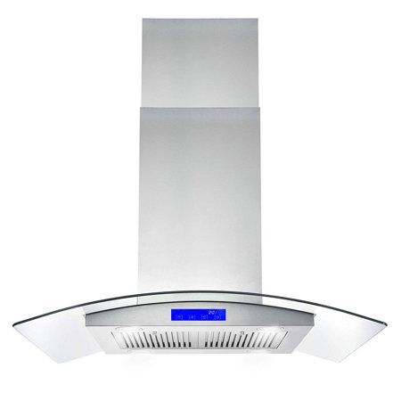 Photo 1 of Cosmo 36" 380 CFM Ducted Island Range Hood Kitchen Hood in Stainless Steel
